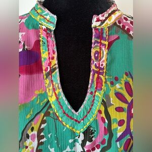 TravelSmith Vibrant Multicolor Cover Up/Top